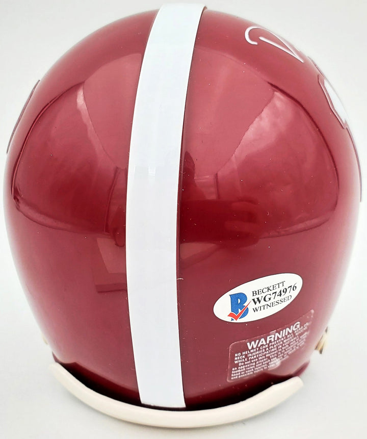 Devonta Smith Signed Alabama Crimson Tide Mini Helmet "Heisman 2020" Beckett BAS