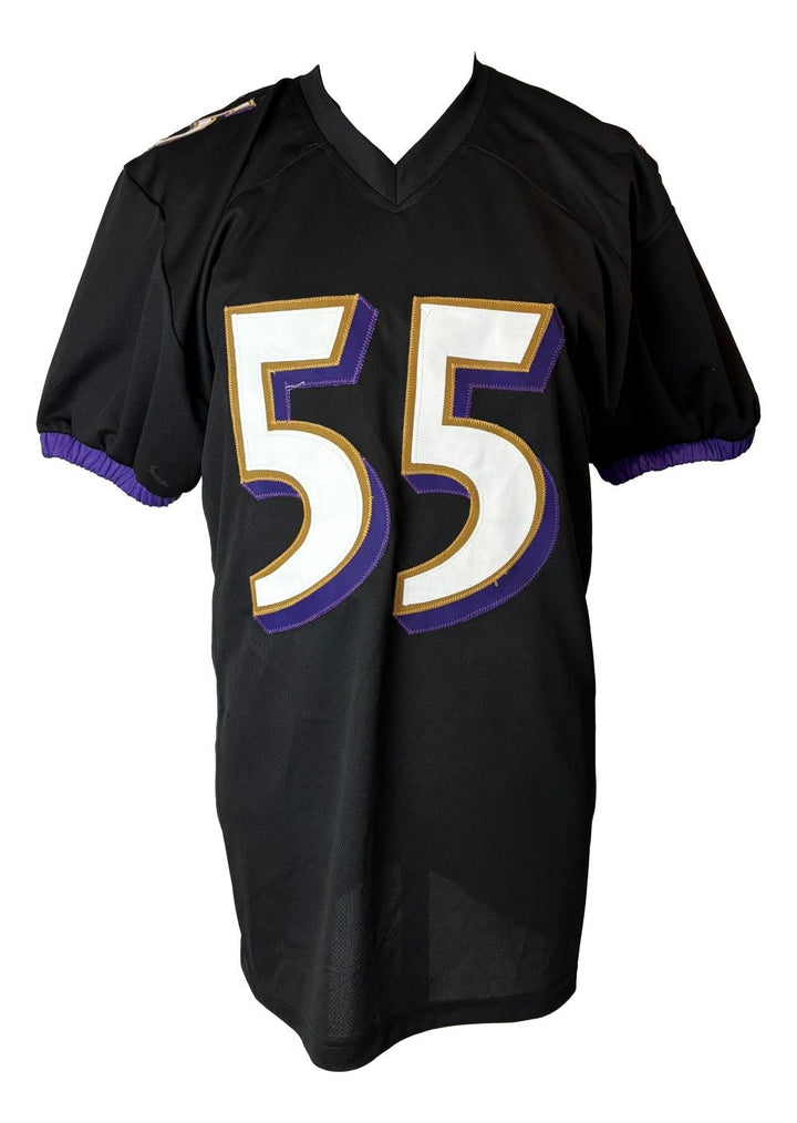 Terrell Suggs Baltimore Signed Black Pro-Cut Football Jersey JSA Hologram