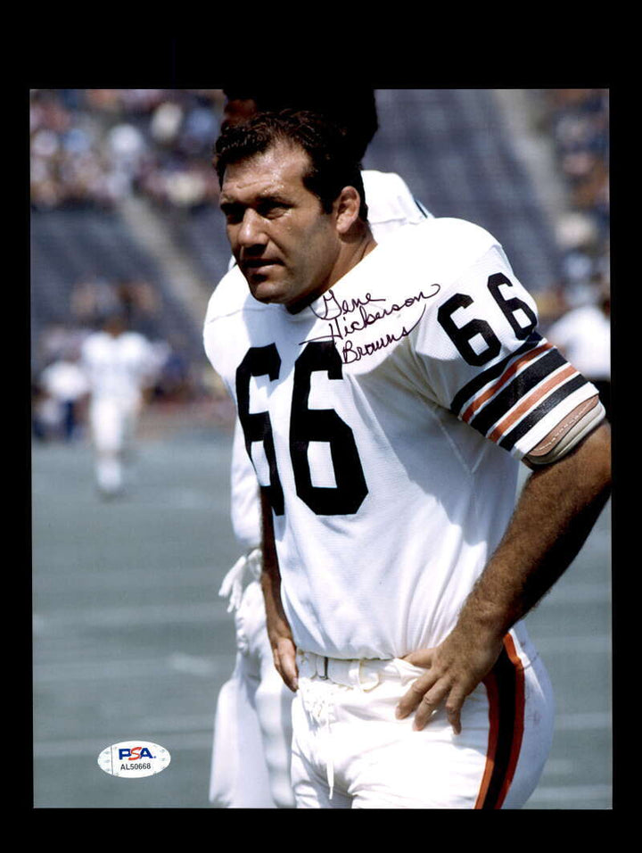 Gene Hickerson PSA DNA Signed 8x10 Autograph Photo Browns