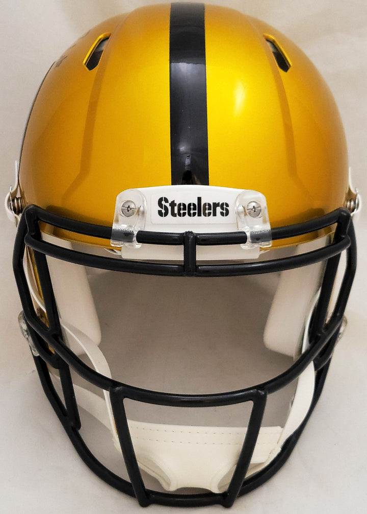 Kenny Pickett Auto Steelers Flash Yellow Full Size Authentic Spd Helmet Beckett
