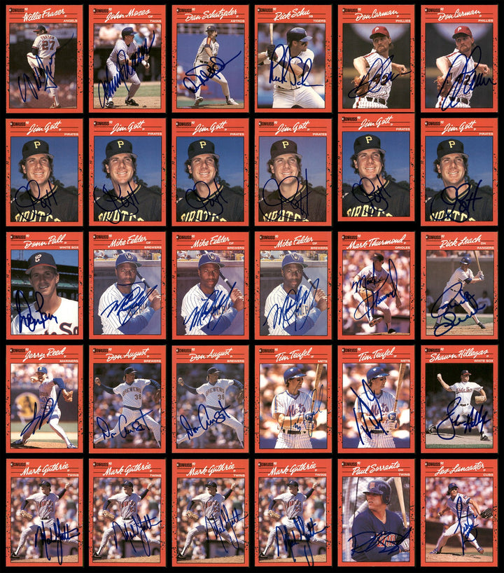1990 Donruss Baseball Autographed Signed Cards Lot Of 235