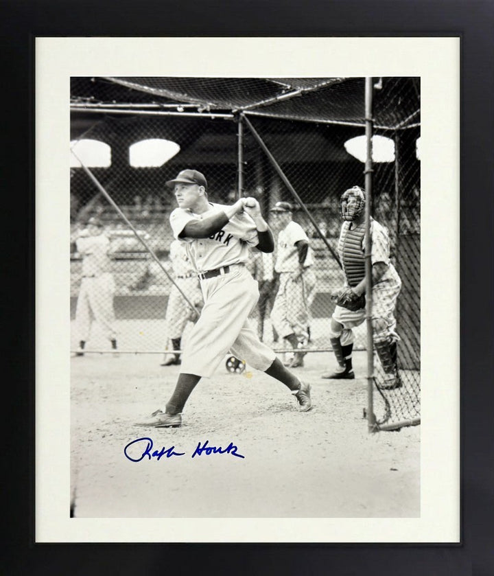 Ralph Houk signed New York Yankees 8x10 Photo Framed imperfect- COA (WS Champ)