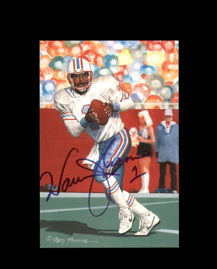 Warren Moon PSA DNA Signed Goal Line Art Card GLAC Autograph