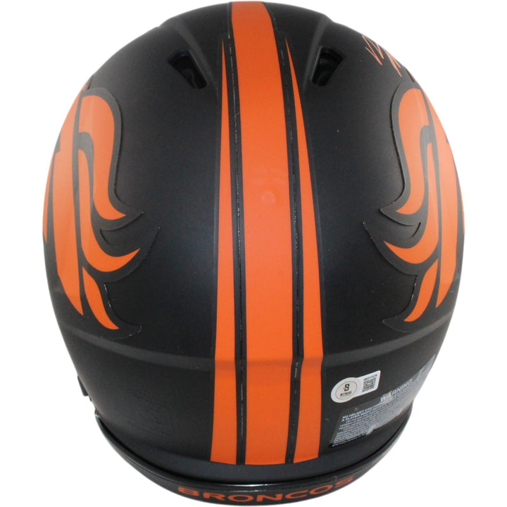 Bo Nix Autographed Denver Broncos Authentic Eclipse Helmet Beckett Witness 55113