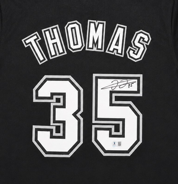 Chicago White Sox Frank Thomas Signed Black Jersey Beckett BAS QR