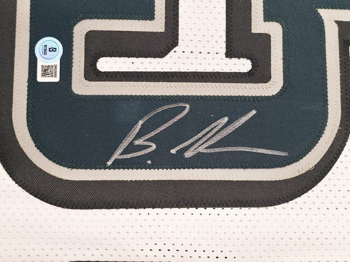 Eagles Brandon Graham Auto Signed White Super Bowl Stats Jersey Beckett Witness