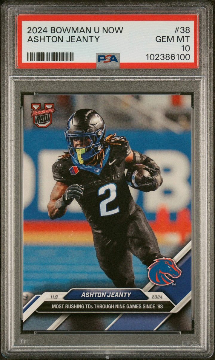 Graded 2024 Topps Bowman U Now Ashton Jeanty #38 Rookie RC Football Card PSA 10