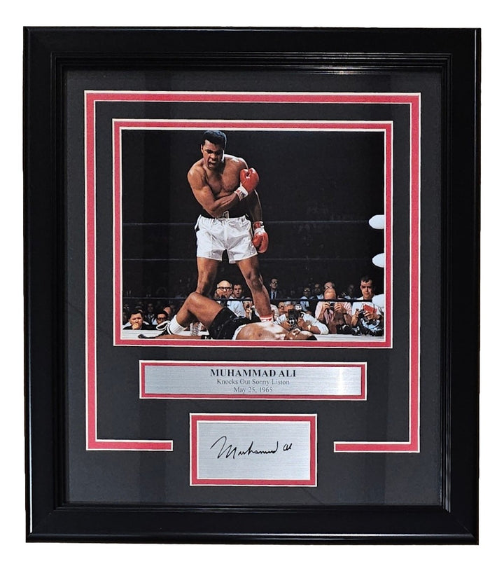 Muhammad Ali Framed 8x10 Sonny Liston KO Photo w/ Laser Engraved Signature