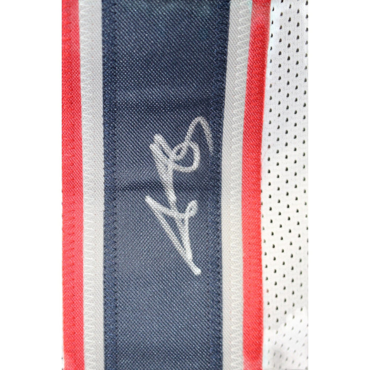 AJ Brown Autographed/Signed Pro Style Sz XL White Jersey Beckett Witnessed 57962