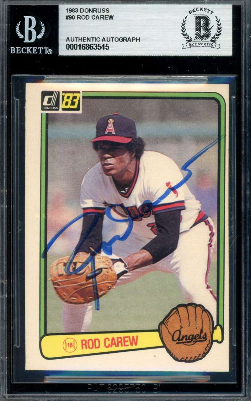 Rod Carew Beckett BAS Signed 1983 Donruss Autograph
