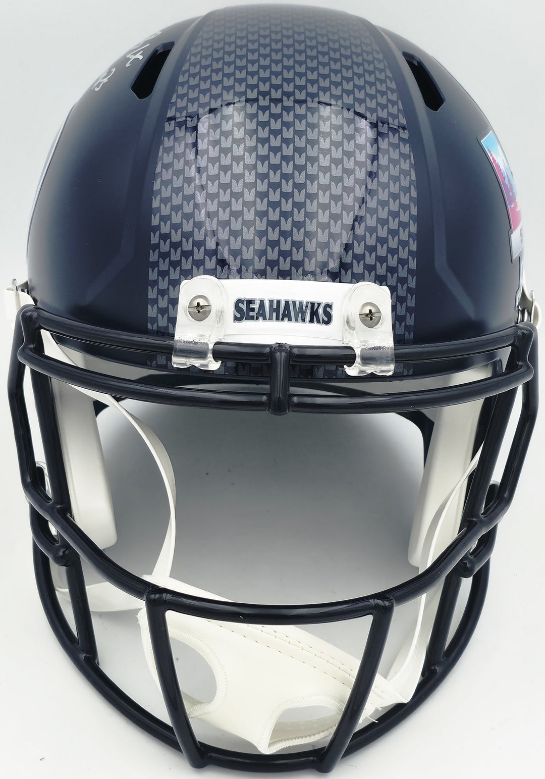 Rashid Shaheed Signed Seahawks Blue Full Size SB LX Champions Logo Speed