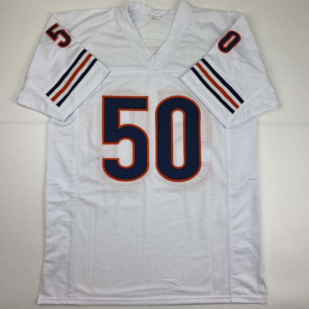 Autographed/Signed Mike Singletary HOF 98 Chicago White Jersey JSA COA