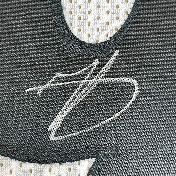 FRAMED Autographed/Signed MINKAH FITZPATRICK 33x42 Pitt White Jersey PSA COA