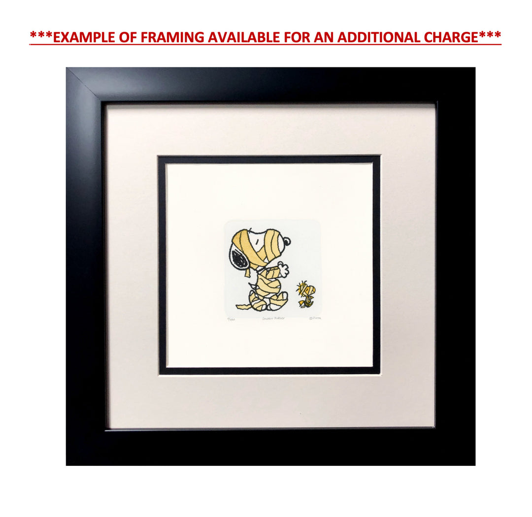 Snoopy Peanuts Art Sowa & Reiser #D/500 Hand Painted Etching Hands Up Dracula