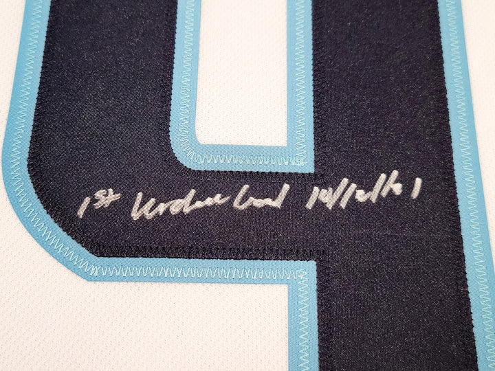 Kraken Ryan Donato Auto White Adidas Inaugural Jersey "1st Kraken Goal" Fanatics