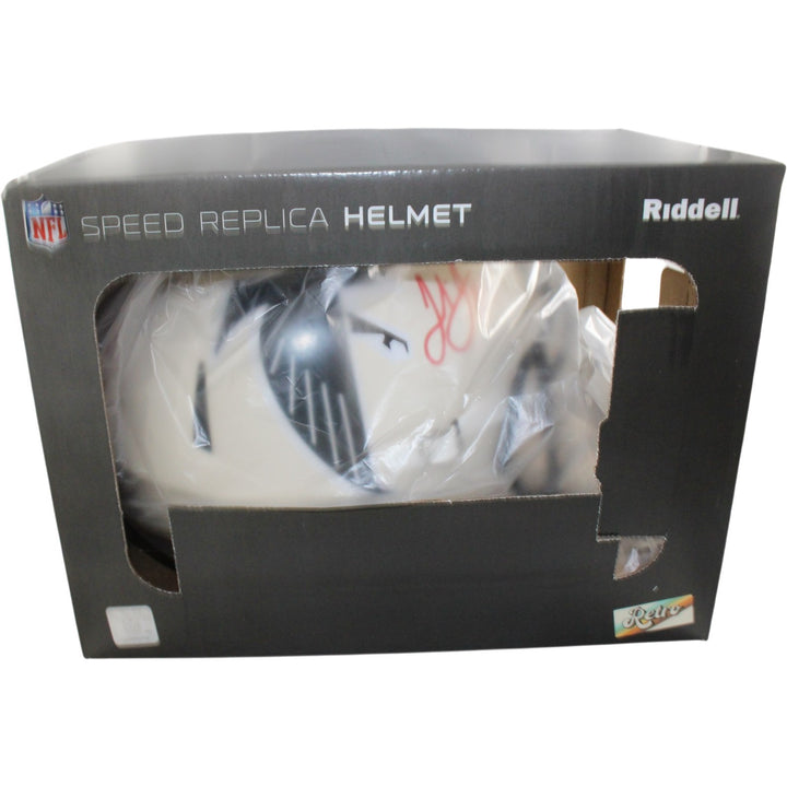 Julio Jones Autographed Atlanta Falcons F/S Retro Helmet Beckett Witness 56447