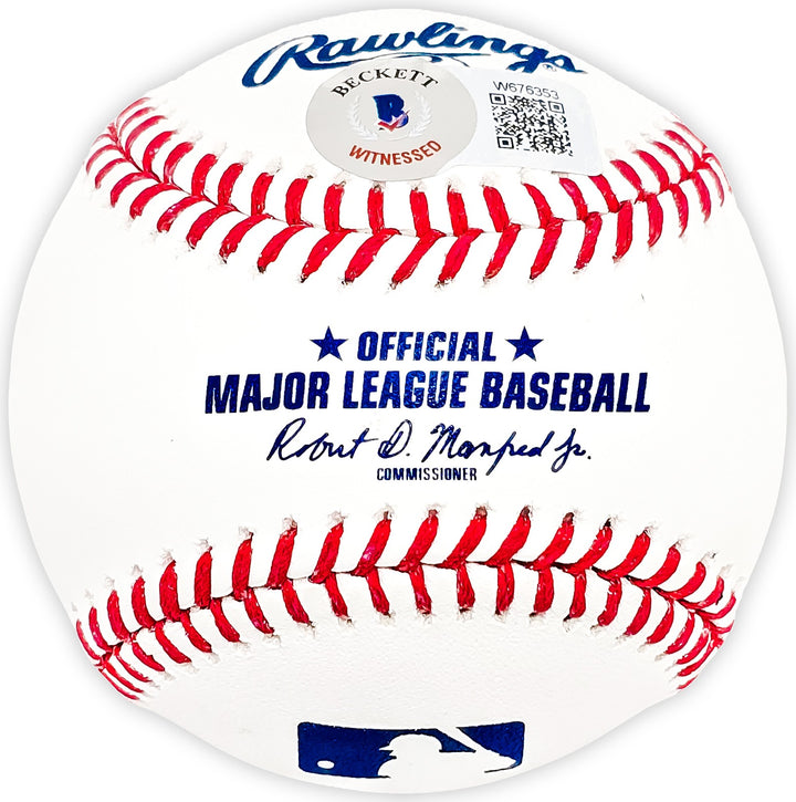 Francisco Alvarez Signed Official MLB Baseball New York Mets Beckett BAS Witness