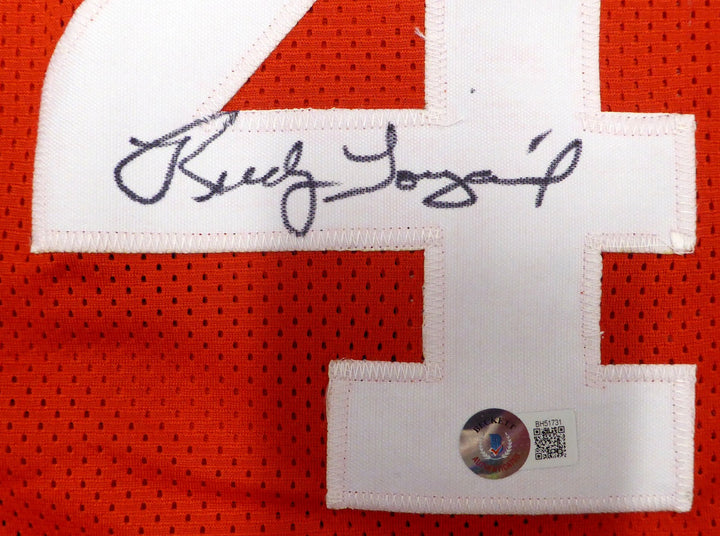 Houston Rockets Rudy Tomjanovich Signed Red Jersey Full Name Beckett #BH51731