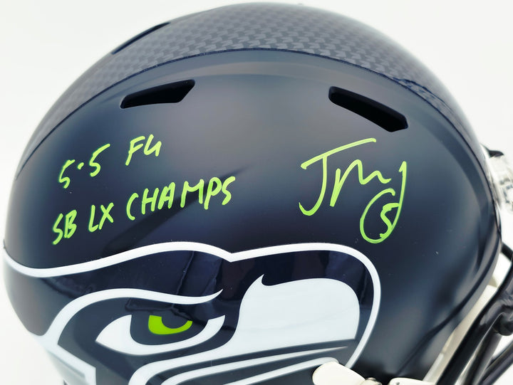 Jason Myers Signed Seahawks Full Size Helmet 5-5 FG SB LX Champs MCS