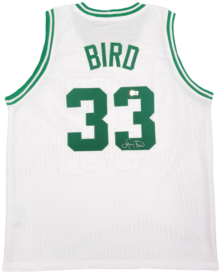 Boston Celtics Larry Bird Autographed Signed White Jersey Beckett BAS