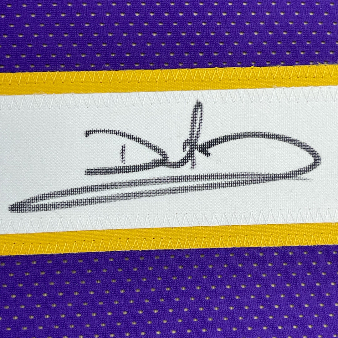 FRAMED Autographed/Signed DAUNTE CULPEPPER 33x42 Minnesota Purple Jersey JSA COA