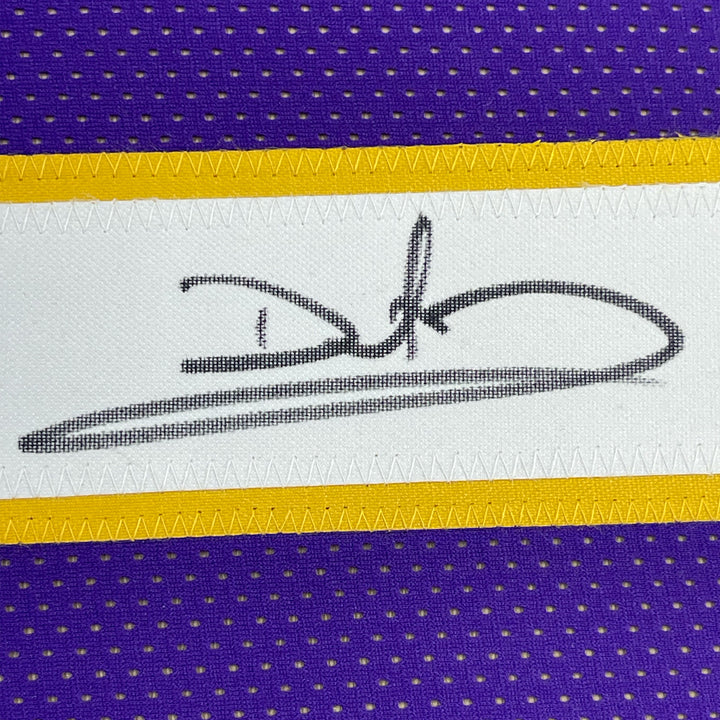 FRAMED Autographed/Signed DAUNTE CULPEPPER 33x42 Minnesota Purple Jersey JSA COA