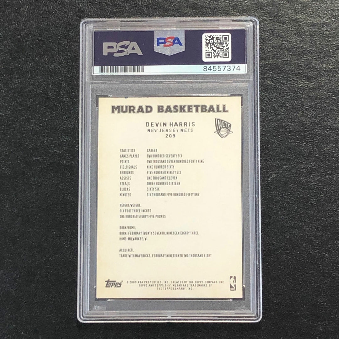 2008-09 Topps T51 Murad #209 Devin Harris Signed Card AUTO PSA Slabbed Nets