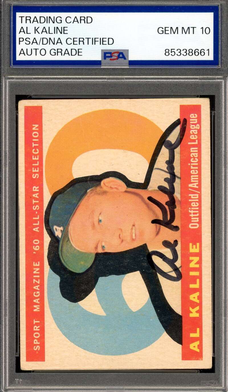 Al Kaline Gem Mint 10 PSA DNA Signed 1960 Topps All Star Autograph