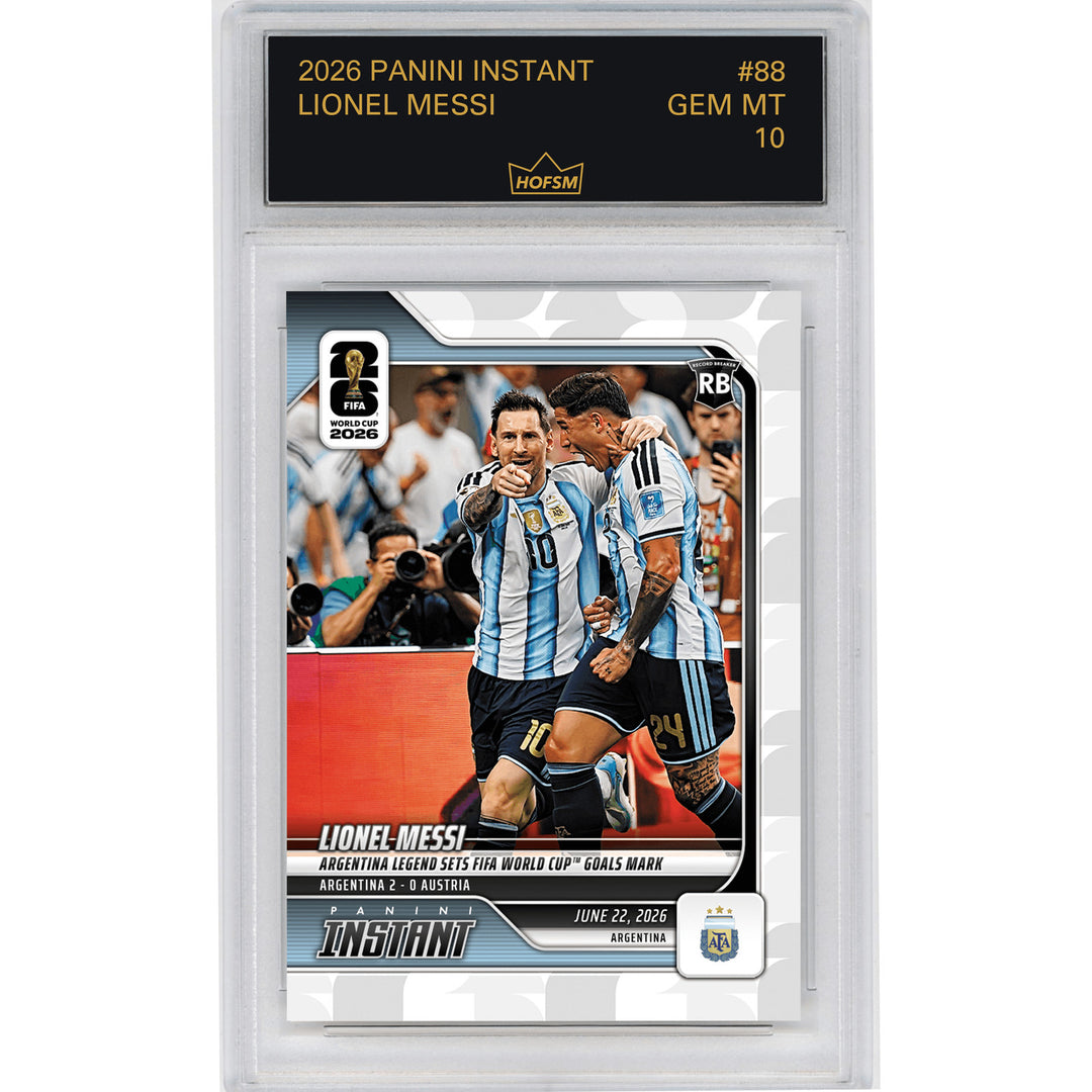 Graded 2026 Panini Instant World Cup Lionel Messi #88 Soccer Card HOFSM 10