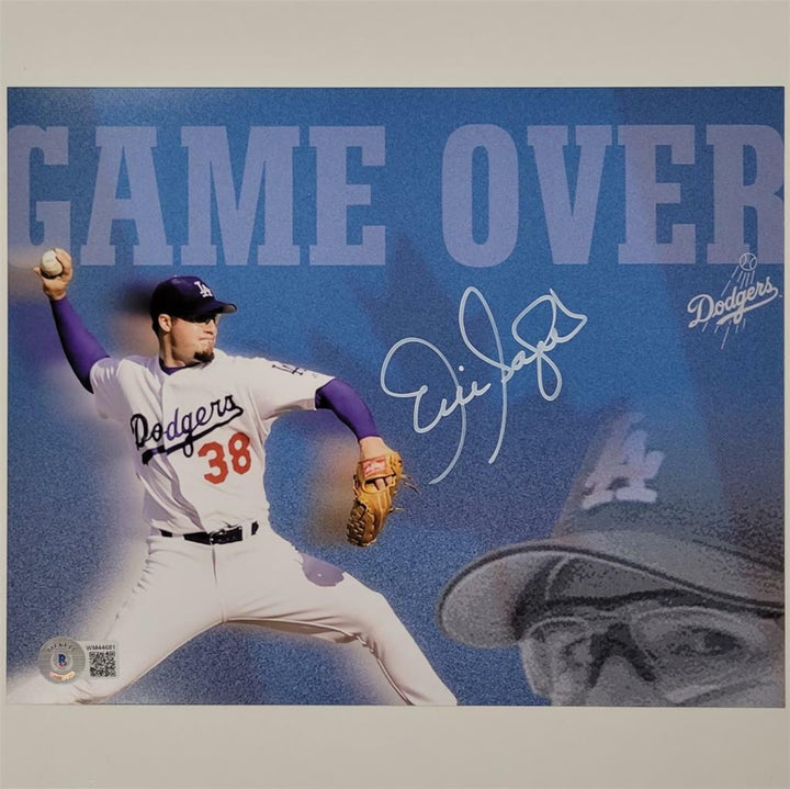 Eric Gagne signed Full Autograph Dodgers 8x10 Photo Game Over ~ BAS Witness