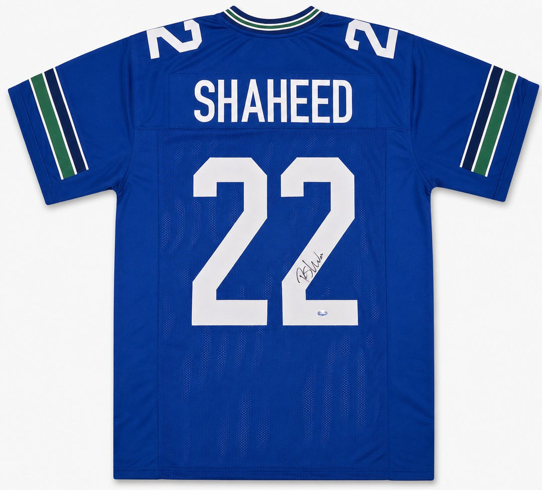 Rashid Shaheed Signed Seattle Seahawks Blue Throwback Jersey MCS Holo