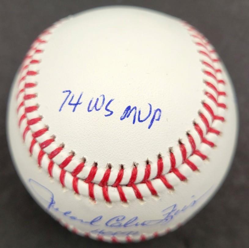 Rollie Fingers signed 9 Inscription Stat Baseball autograph ~ BAS Witness Holo