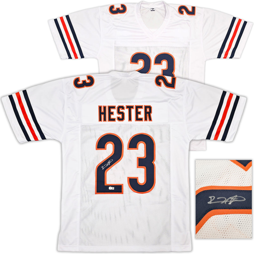Chicago Bears Devin Hester Autographed Signed White Jersey Beckett BAS QR