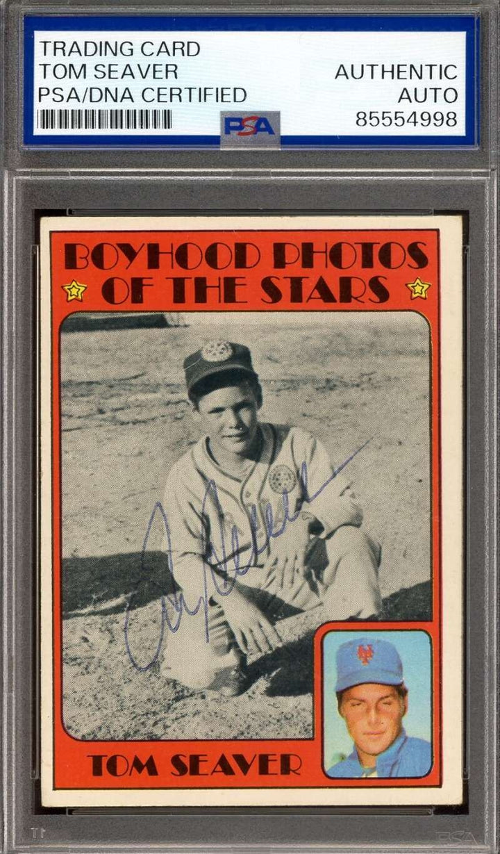 Tom Seaver PSA DNA Signed 1972 Topps Boyhood Photos Autograph