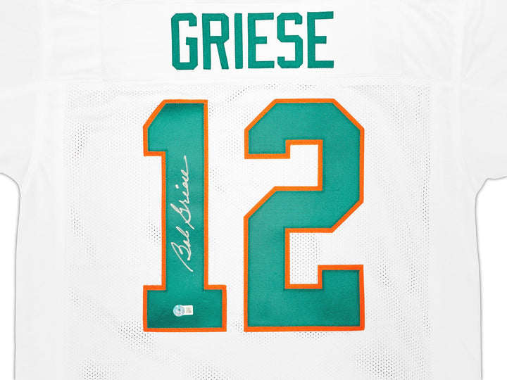 Miami Dolphins Bob Griese Autographed Signed White Jersey Beckett Witness