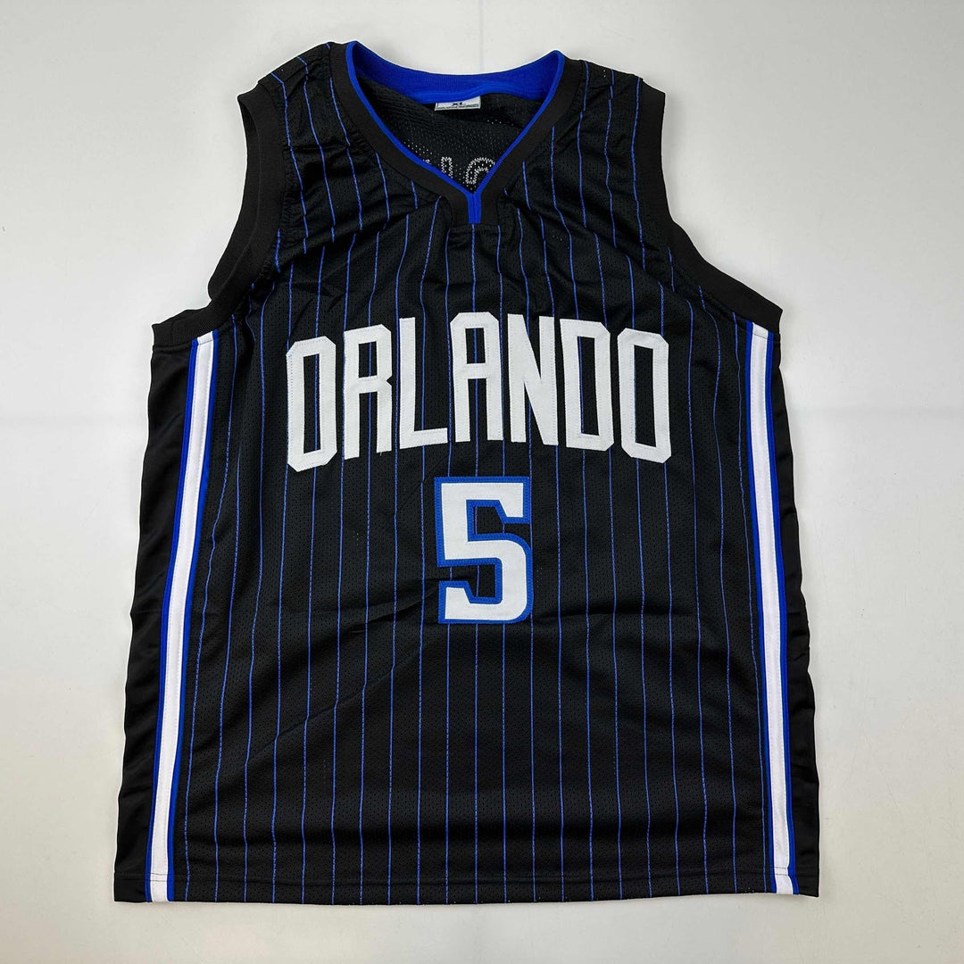 Facsimile Autographed Paolo Banchero Orlando Black Pinstripe Reprint Jersey XL