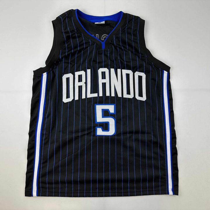 Facsimile Autographed Paolo Banchero Orlando Black Pinstripe Reprint Jersey XL
