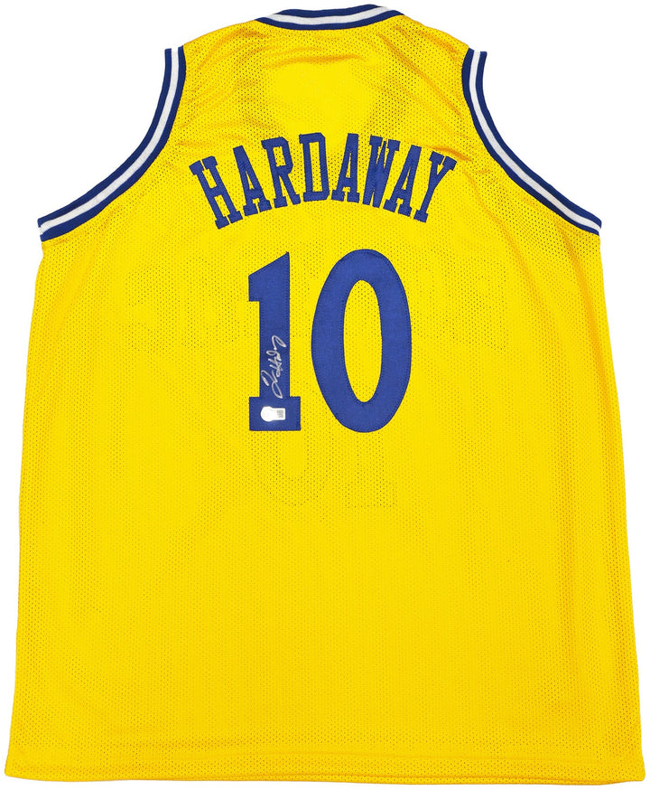 Golden State Warriors Tim Hardaway Autographed Signed Yellow Jersey Beckett Wit