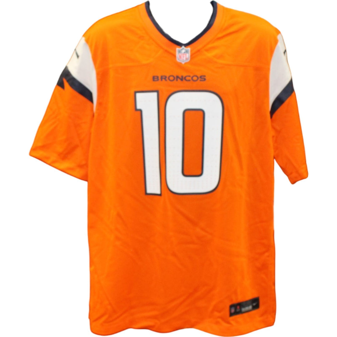 Bo Nix Autographed Denver Broncos Orange Nike Sz XL Jersey Beckett Witness 56426