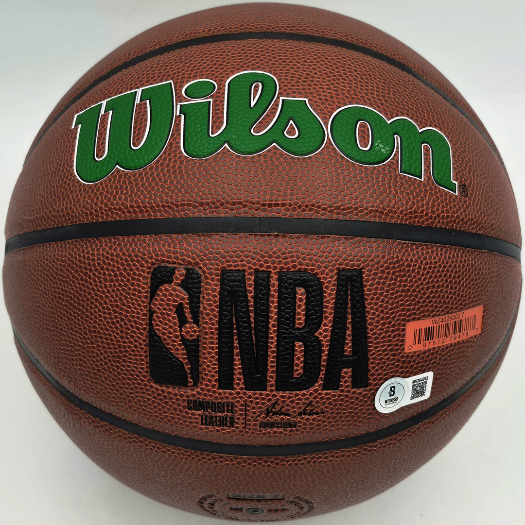 Jaylen Brown Signed Composite Leather Boston Celtics Logo Basketball Beckett Wit