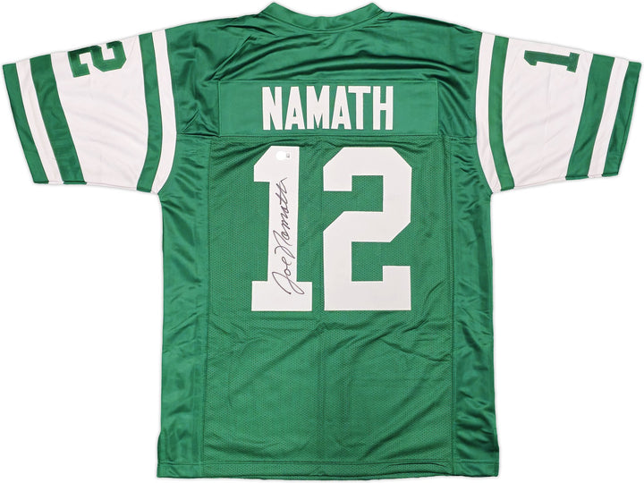 New York Jets Joe Namath Signed Green Jersey Beckett Wit