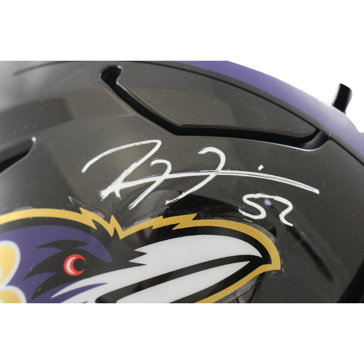 Ray Lewis Autographed Baltimore Ravens Mid-Size Midi Helmet Beckett W 55632