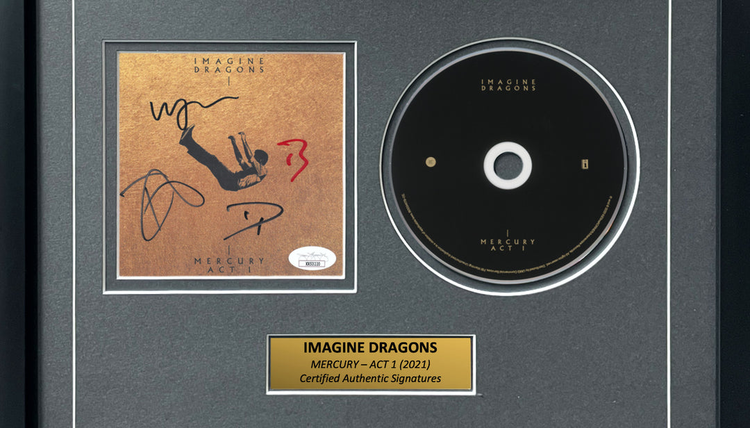 Imagine Dragons Signed Mercury CD Album Framed Collage JSA COA Dan Reynolds Band
