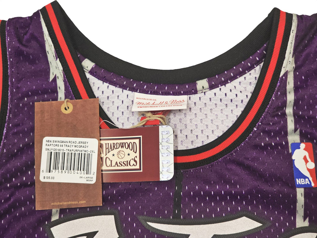 Raptors Tracy McGrady Auto Purple Mitchell Ness 98-99 HWC Swingman Jersey 2X
