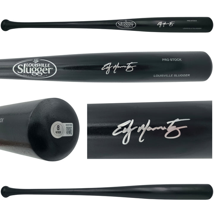 Edgar Martinez Auto Black L Slugger Pro Stock Baseball Bat Mariners Beckett Wit