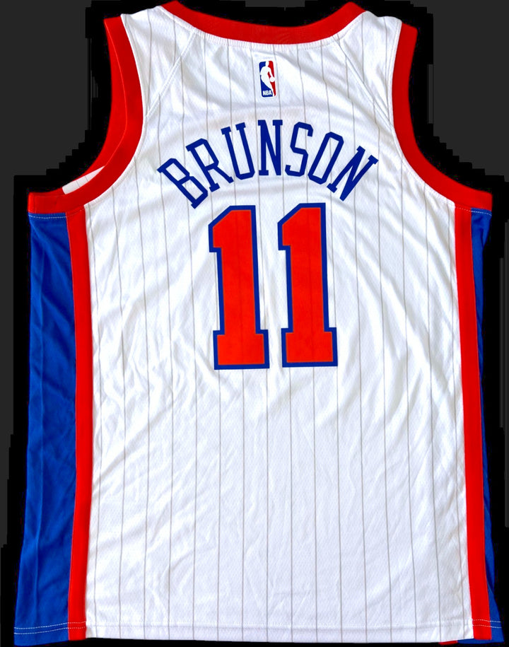 2026 NEW YORK KNICKS TEAM SIGNED NIKE BASKETBALL JERSEY JALEN BRUNSON HART + JSA