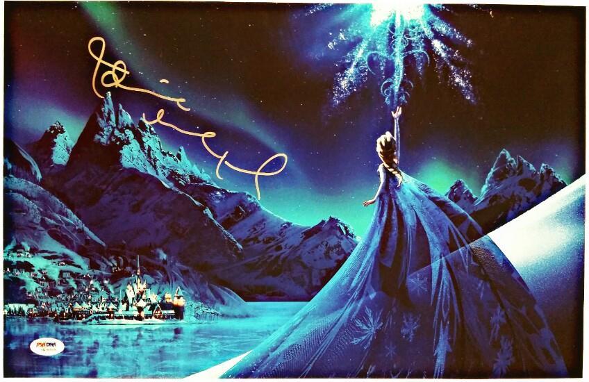 IDINA MENZEL autograph signed Disney FROZEN "Elsa" 11x17 Photo PSA/DNA COA