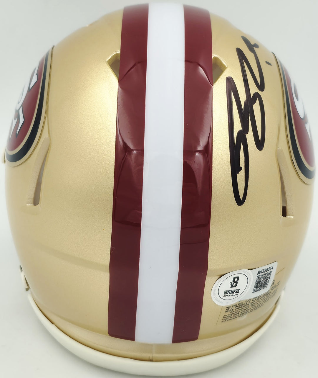 Ricky Pearsall Signed San Francisco 49ers Gold Speed Mini Helmet Beckett Witness