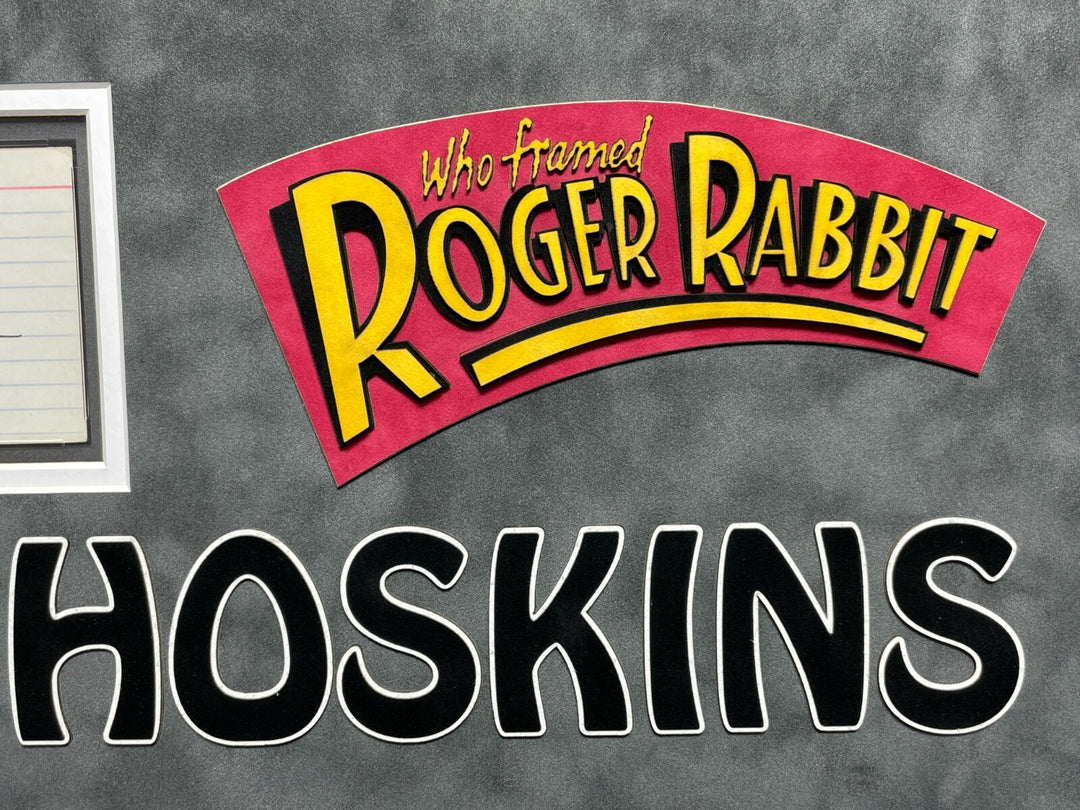 Bob Hoskins Signed Roger Rabbit Studio Used Storyboard Drawing Framed PSA COA
