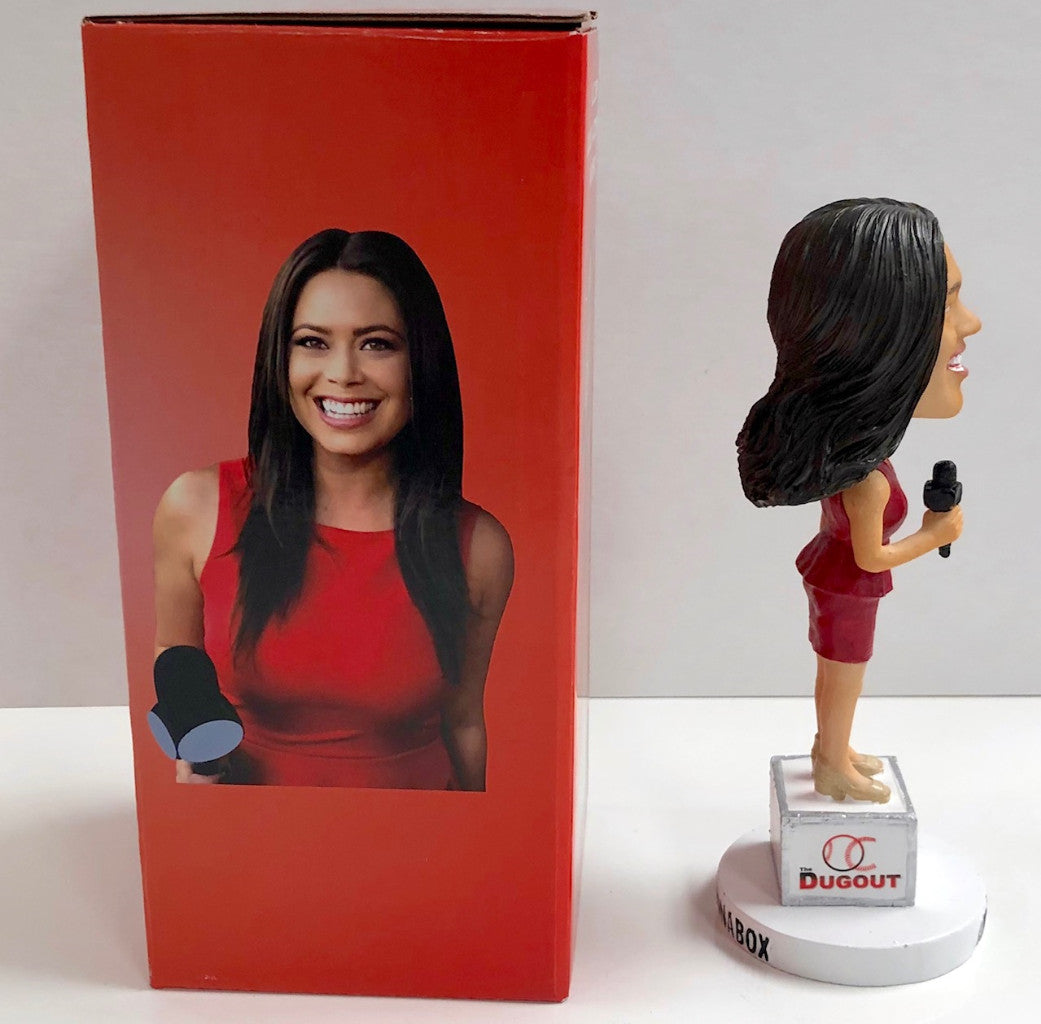 LA Kings/Angels TV host Alex Curry signed Red Ink autograph bobblehead LE /50